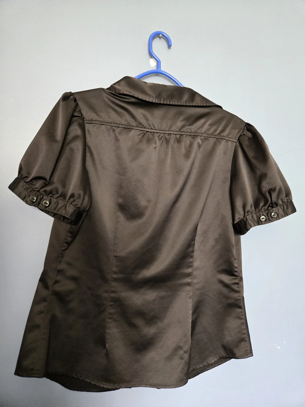 H&M Black Satin Puff Sleeve Blouse — Size 12 🖤✨ - Picture 2 of 3